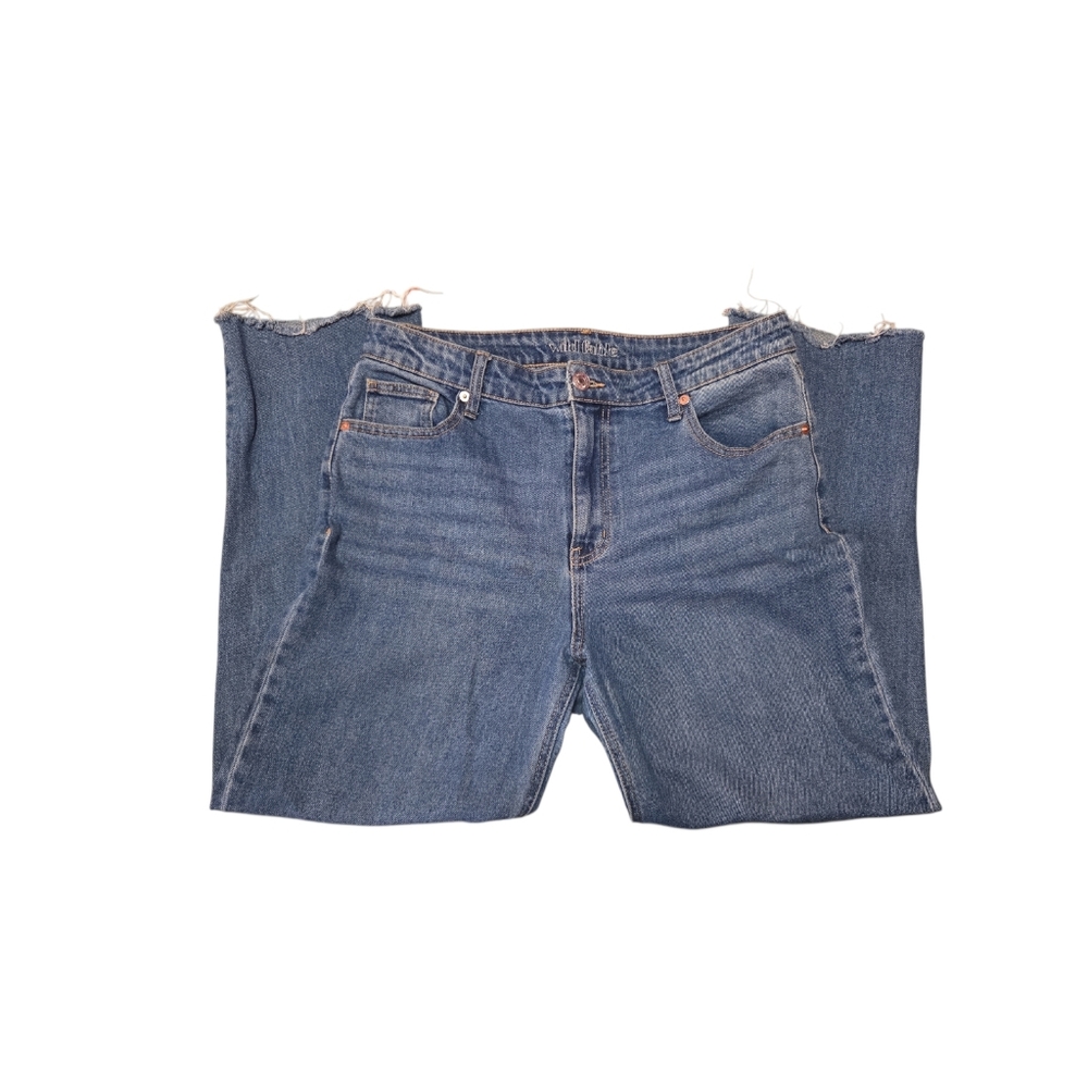 Highrise straight ankle frayed jeans Wild Fable